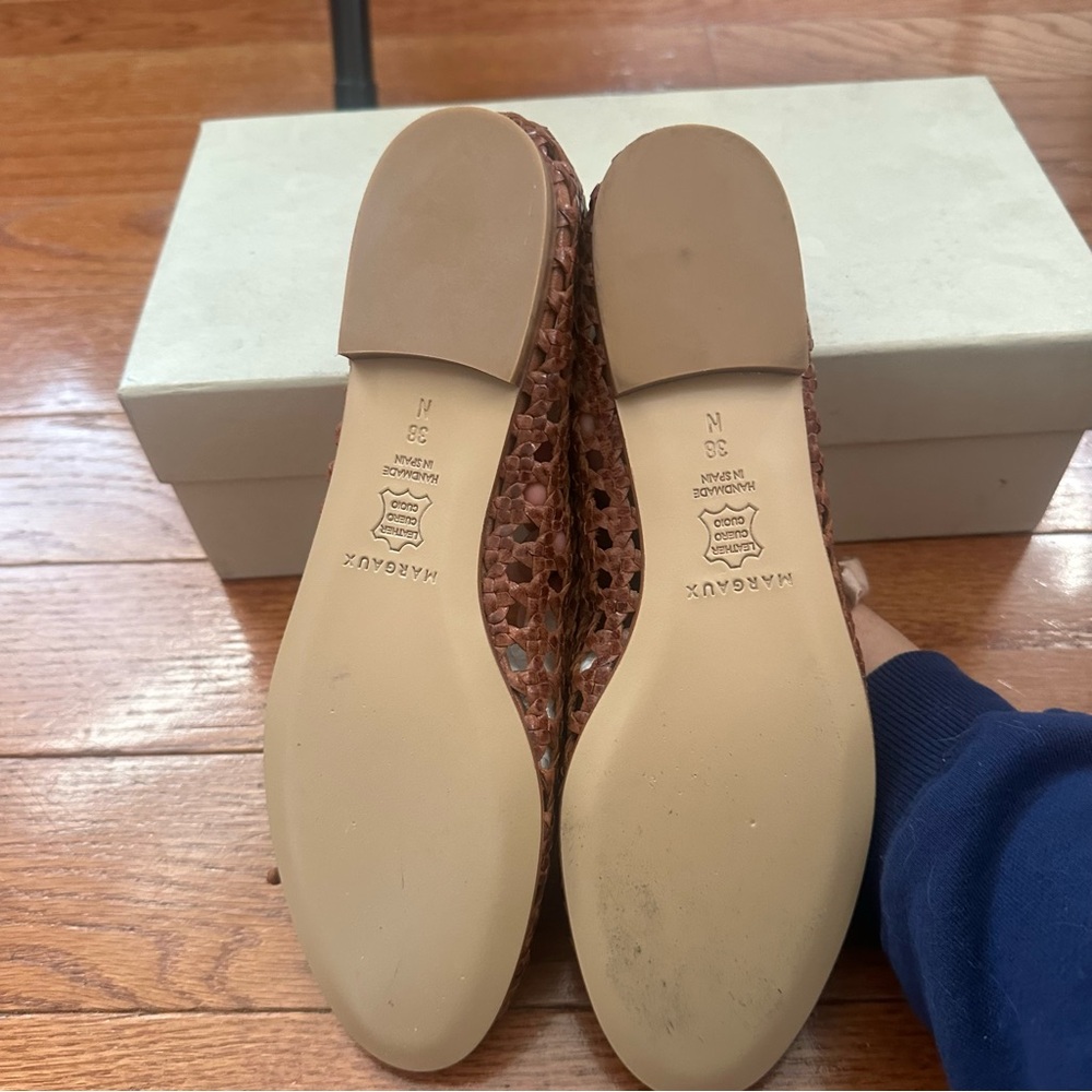 Margaux Brown Woven Flats - Picture 5 of 7